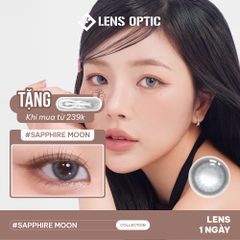 Kính áp tròng 1 ngày Clalen Sapphire Moon – Lens màu xanh ánh trăng có độ cận