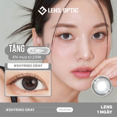 Kính áp tròng LENSGRAPHY 1 ngày Màu Shyring Gray, lens xám tự nhiên, trong trẻo