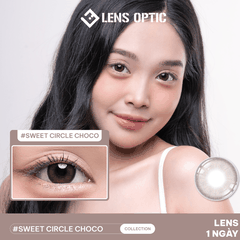 Kính áp tròng Lensgraphy 1 ngày màu Sweet Circle Choco - Lens Optic