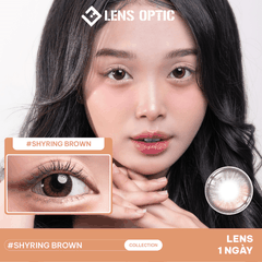 Kính áp tròng Lensgraphy 1 ngày màu Shyring Brown - Lens Optic