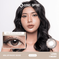 Kính áp tròng Lensgraphy 1 ngày màu Blur Magic Beige - Lens Optic