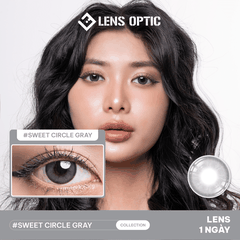 Kính áp tròng Lensgraphy 1 ngày màu Sweet Circle Gray - Lens Optic