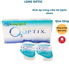 Kính áp tròng Air Optix cận dùngckhông màu, lens mắt trong suốt có độ cận - Lens Optic