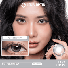 Kính áp tròng Lensgraphy 1 ngày màu Shyring Gray - Lens Optic