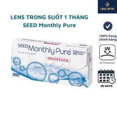 Kính áp tròng 1 tháng không màu - SEED MonthlyPure moisture ( độ -0.50 đến -12.00 )