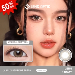 Kính Áp Tròng Acuvue Define Fresh Grayzel:Lens Màu Xám Tự Nhiên 1 Ngày Cho Mắt Cận