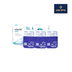 Kính áp tròng trong suốt Clariti Elite dùng 1 tháng, lens không màu có độ cho mắt cận- Lens Optic