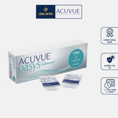 [30 Lens] Kính áp tròng Acuvue Oasys 1Day with Hydraluxe, lens trong suốt dùng 1 ngày - Lens Optic