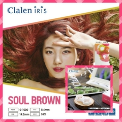 KÍNH ÁP TRÒNG 1 NGÀY SOUL BROWN CLALEN IRIS – Lens Nâu Tự Nhiên Cho Mắt Cận