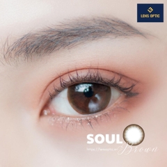 KÍNH ÁP TRÒNG 1 NGÀY SOUL BROWN CLALEN IRIS – Lens Nâu Tự Nhiên Cho Mắt Cận