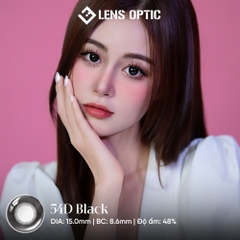Kính Áp Tròng 6 Tháng Màu Đen 54D Giãn Tròng 15.0mm Chính Hãng
