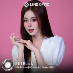 Kính Áp Tròng 6 Tháng Màu Đen 54D Giãn Tròng 15.0mm Chính Hãng
