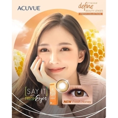 Kính áp tròng Acuvue Difine Fresh Honey, lens mắt cận dùng 1 ngày