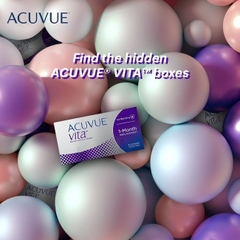 Kính Áp Tròng Acuvue Vita 1 Tháng, lens trong suốt có độ cận