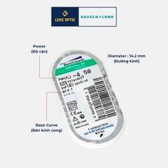 Kính áp tròng Bausch&Lomb dùng 1 tháng không màu, lens mắt trong suốt có độ độ cận - Lens Optic
