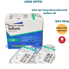 Kính áp tròng 3 tháng không màu Bausch Lomb, lens trong suốt dành cho mắt cận
