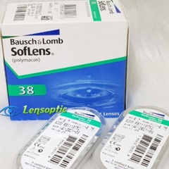 Kính áp tròng 3 tháng không màu Bausch Lomb, lens trong suốt dành cho mắt cận