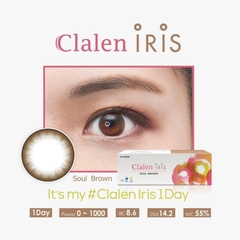 KÍNH ÁP TRÒNG 1 NGÀY SOUL BROWN CLALEN IRIS – Lens Nâu Tự Nhiên Cho Mắt Cận