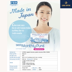 Kính áp tròng 1 tháng không màu - SEED MonthlyPure moisture ( độ -0.50 đến -12.00 )