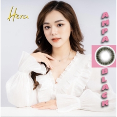 Kính Áp Tròng 6 Tháng Ampa Black 14.0mm, Lens Màu Đen Tự Nhiên, Có Độ Cận -0.00 > -6.00