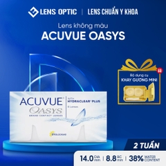 Kính Áp Tròng Acuvue Oasys 2 Week (Hydraclear Plus) – Lens Trong Suốt Dùng 2 Tuần
