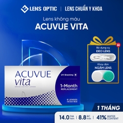 Kính Áp Tròng Acuvue Vita 1 Tháng, lens trong suốt có độ cận