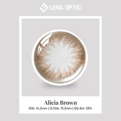 Kính Áp Tròng 1 Ngày Alicia Brown Clalen Iris – Lens Nâu Tự Nhiên Cho Mắt Cận