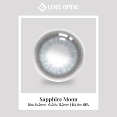 Kính áp tròng 1 ngày Clalen Sapphire Moon – Lens màu xanh ánh trăng có độ cận