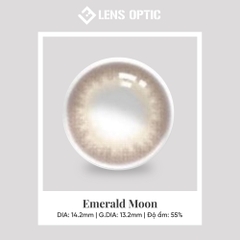 Kính áp tròng 1 ngày Clalen Emerald Moon, Lens Màu Xanh Ngọc Cho Mắt Cận