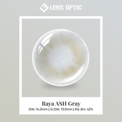 Kính Áp Tròng 1 Tháng RAYA ASH, Lens Xám Khói Tây Cá Tính