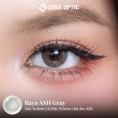 Kính Áp Tròng 1 Tháng RAYA ASH, Lens Xám Khói Tây Cá Tính