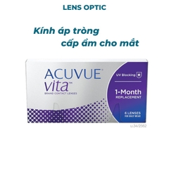 Kính Áp Tròng Acuvue Vita 1 Tháng, lens trong suốt có độ cận