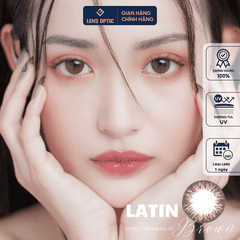 Kính Áp Tròng 1 Ngày Clalen Iris Latin – Lens Nâu Cho Mắt Cận