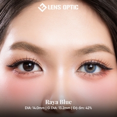 Kính Áp Tròng 1 Tháng RAYA BLUE, Lens Xanh Dương Quyến Rũ