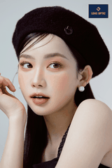 Kính áp tròng Blur Brown 6 tháng, lens mắt màu nâu có độ