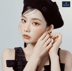 Kính áp tròng 6 tháng Blur Brown , lens màu nâu có độ cận