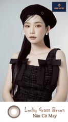 Kính áp tròng 6 tháng Blur Brown , lens màu nâu có độ cận