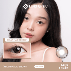 Kính áp tròng Lensgraphy 1 ngày màu Blur Magic Brown - Lens Optic