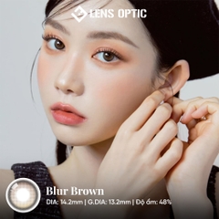 Kính áp tròng 6 tháng Blur Brown , lens màu nâu có độ cận