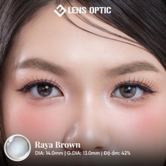 Kính Áp Tròng 1 Tháng RAYA BROWN, Lens Nâu Tây Tự Nhiên