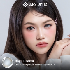 Kính Áp Tròng 1 Tháng RAYA BROWN, Lens Nâu Tây Tự Nhiên