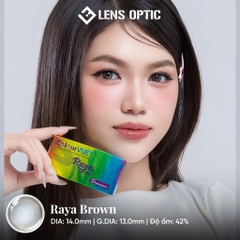 Kính Áp Tròng 1 Tháng RAYA BROWN, Lens Nâu Tây Tự Nhiên