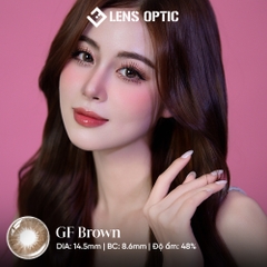 Kính áp tròng 6 tháng màu GF Brown giãn tròng 14.2mm