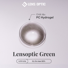 Kính Áp Tròng 1 Tháng Lens Optic Màu Green, lens màu xanh có độ cận