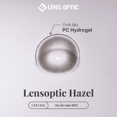 Kính Áp Tròng 1 Tháng Lens Optic màu Hazel, lens nâu tự nhiên có độ cận