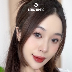 Kính Áp Tròng 1 Tháng Lens Optic màu Hazel, lens nâu tự nhiên có độ cận