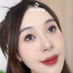 Kính Áp Tròng 1 Tháng Lens Optic màu Hazel, lens nâu tự nhiên có độ cận