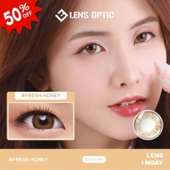 Kính áp tròng Acuvue Difine Fresh Honey, lens mắt cận dùng 1 ngày