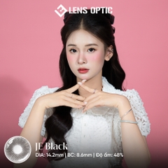 Kính áp tròng 6 tháng màu JE Black giãn tròng 14.2mm