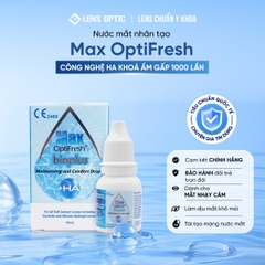 Nước Nhỏ Mắt HA Cao Cấp Cho Mắt Khô - Max OptiFresh BioPlus 10ml